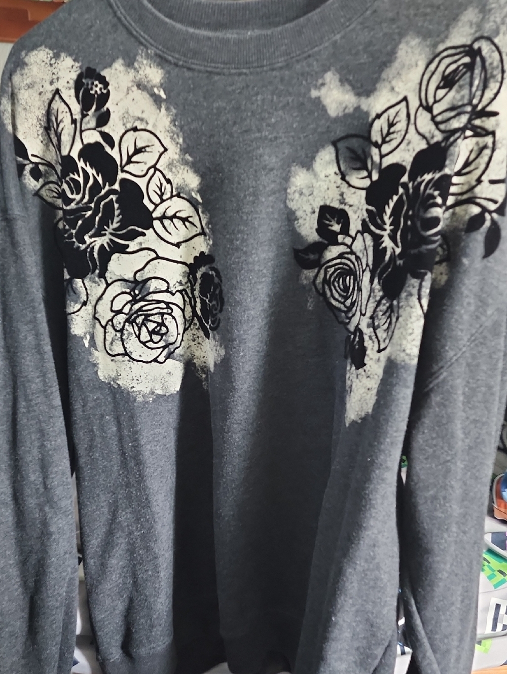 wild fable Gray Crewneck Sweatshirt with Green Label